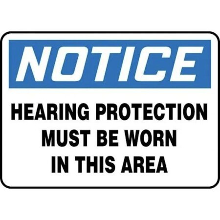 Accuform OSHA NOTICE SAFETY SIGN HEARING MPPE865XT MPPE865XT